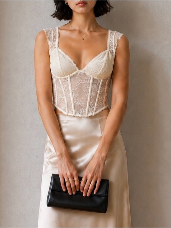 Urban Outfitters Tops - Out From Under Lace Corset Top Balletcore Coquette– Size L